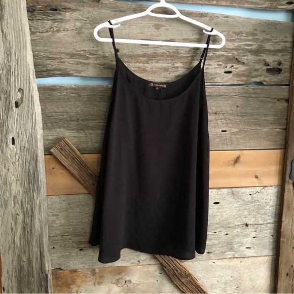 Love & Legend Tops - Love & Legend Plus Size 22 Black Skinny Strap Flowy Tank Top